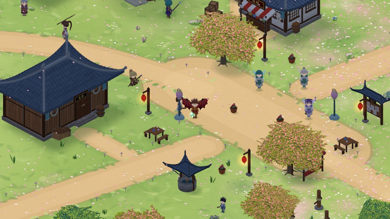 Dawn of Wonder: 灼华村 village with peach trees