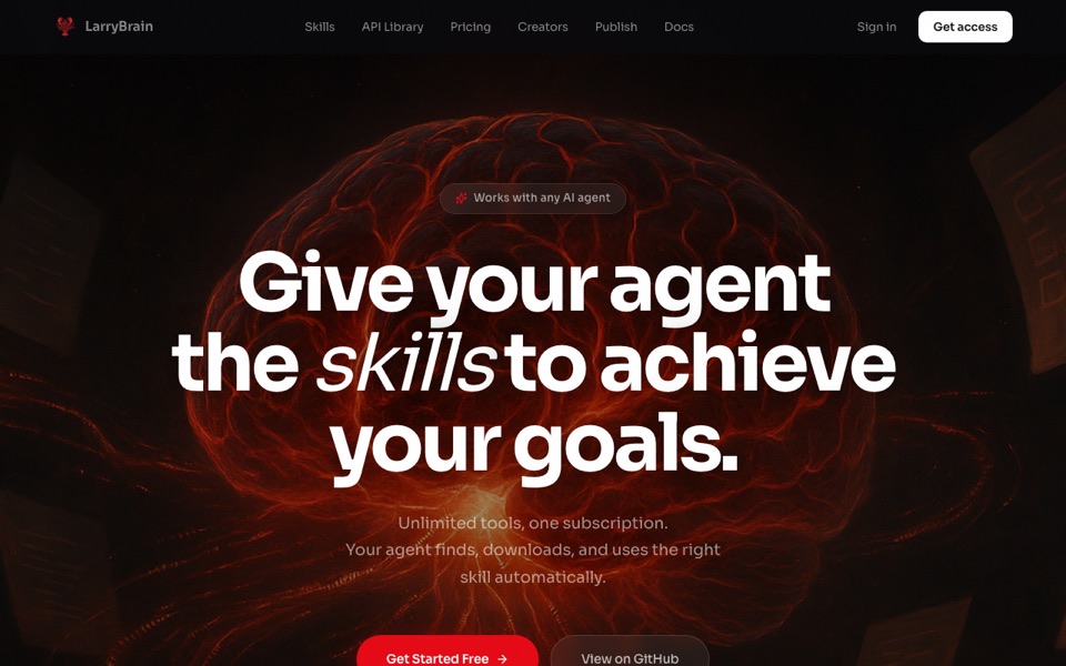 larrybrain.com 首页截图