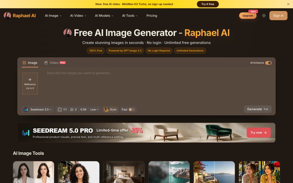 raphael.app 首页截图