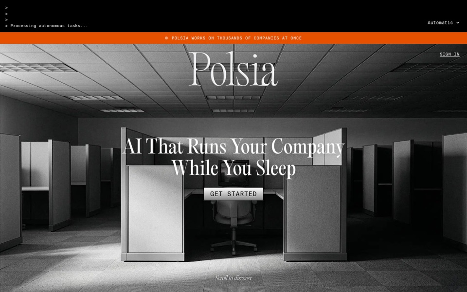 polsia.com 首页截图